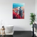 Plakat Wieloczęściowy Wilk W Naturze W Górskiej Dolinie Rama Aluminiowa Kolor Czarny