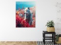 Plakat Wieloczęściowy Wilk W Naturze W Górskiej Dolinie Rama Aluminiowa Kolor Czarny
