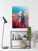 Plakat Wieloczęściowy Wilk W Naturze W Górskiej Dolinie Rama Aluminiowa Kolor Czarny