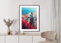 Plakat Wieloczęściowy Wilk W Naturze W Górskiej Dolinie Rama Aluminiowa Kolor Czarny