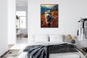 Plakat Wieloczęściowy Wilk W Naturze W Górskiej Dolinie Wśród Kwiatów Rama Aluminiowa Kolor Czarny