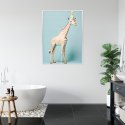Plakat Wieloczęściowy Żyrafa W Czapce Urodzinowej Rama Aluminiowa Kolor Czarny