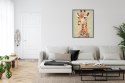 Plakat Wieloczęściowy Żyrafa W Kwiatach Rama Aluminiowa Kolor Czarny