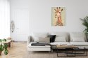 Plakat Wieloczęściowy Żyrafa W Kwiatach Rama Aluminiowa Kolor Czarny
