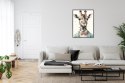 Plakat Wieloczęściowy Żyrafa W Muszce Rama Aluminiowa Kolor Czarny