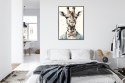 Plakat Wieloczęściowy Żyrafa W Muszce Rama Aluminiowa Kolor Czarny