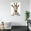 Plakat Wieloczęściowy Żyrafa W Muszce Rama Aluminiowa Kolor Czarny