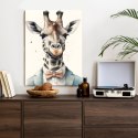 Plakat Wieloczęściowy Żyrafa W Muszce Rama Aluminiowa Kolor Czarny