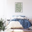 Plakat Wieloczęściowy Zielony Liść Monstera Rama Aluminiowa Kolor Czarny