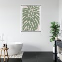 Plakat Wieloczęściowy Zielony Liść Monstera Rama Aluminiowa Kolor Czarny