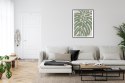Plakat Wieloczęściowy Zielony Liść Monstera Rama Aluminiowa Kolor Czarny