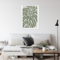 Plakat Wieloczęściowy Zielony Liść Monstera Rama Aluminiowa Kolor Czarny