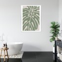 Plakat Wieloczęściowy Zielony Liść Monstera Rama Aluminiowa Kolor Czarny