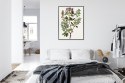 Plakat Wieloczęściowy Traganek Z Fioletowymi Kwiatami Rama Aluminiowa Kolor Czarny