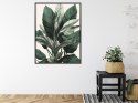 Plakat Wieloczęściowy Zielona Roślina Filodendron Rama Aluminiowa Kolor Czarny