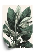 Plakat Wieloczęściowy Zielona Roślina Filodendron Rama Aluminiowa Kolor Czarny