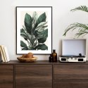 Plakat Wieloczęściowy Zielona Roślina Filodendron Rama Aluminiowa Kolor Czarny
