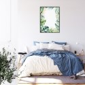 Plakat Wieloczęściowy Tropikalne Zielone Liście Akwarela Rama Aluminiowa Kolor Czarny
