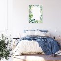 Plakat Wieloczęściowy Tropikalne Zielone Liście Akwarela Rama Aluminiowa Kolor Czarny