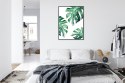 Plakat Wieloczęściowy Trzy Liście Monstery Akwarela Rama Aluminiowa Kolor Czarny