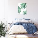 Plakat Wieloczęściowy Trzy Liście Monstery Akwarela Rama Aluminiowa Kolor Czarny