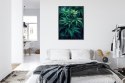 Plakat Wieloczęściowy Zielona Konopia Z Bliska Rama Aluminiowa Kolor Czarny