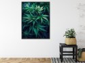 Plakat Wieloczęściowy Zielona Konopia Z Bliska Rama Aluminiowa Kolor Czarny