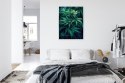 Plakat Wieloczęściowy Zielona Konopia Z Bliska Rama Aluminiowa Kolor Czarny