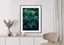 Plakat Wieloczęściowy Zielona Konopia Z Bliska Rama Aluminiowa Kolor Czarny