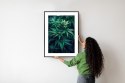 Plakat Wieloczęściowy Zielona Konopia Z Bliska Rama Aluminiowa Kolor Czarny