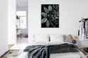 Plakat Wieloczęściowy Zielone Liście Na Gałęzi Rama Aluminiowa Kolor Czarny