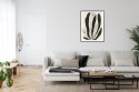 Plakat Wieloczęściowy Wielkie Czarne Liście I Kwiaty W Stylu Matisse Rama Aluminiowa Kolor Czarny