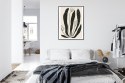 Plakat Wieloczęściowy Wielkie Czarne Liście I Kwiaty W Stylu Matisse Rama Aluminiowa Kolor Czarny