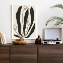 Plakat Wieloczęściowy Wielkie Czarne Liście I Kwiaty W Stylu Matisse Rama Aluminiowa Kolor Czarny