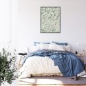 Plakat Wieloczęściowy Zielone Rośliny Na Beżowym Tle Botaniczny Wzór Rama Aluminiowa Kolor Czarny