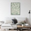 Plakat Wieloczęściowy Zielone Rośliny Na Beżowym Tle Botaniczny Wzór Rama Aluminiowa Kolor Czarny