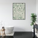 Plakat Wieloczęściowy Zielone Rośliny Na Beżowym Tle Botaniczny Wzór Rama Aluminiowa Kolor Czarny
