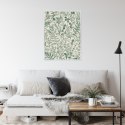 Plakat Wieloczęściowy Zielone Rośliny Na Beżowym Tle Botaniczny Wzór Rama Aluminiowa Kolor Czarny