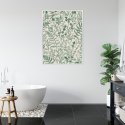 Plakat Wieloczęściowy Zielone Rośliny Na Beżowym Tle Botaniczny Wzór Rama Aluminiowa Kolor Czarny
