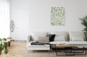 Plakat Wieloczęściowy Zielone Rośliny Na Beżowym Tle Botaniczny Wzór Rama Aluminiowa Kolor Czarny