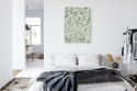 Plakat Wieloczęściowy Zielone Rośliny Na Beżowym Tle Botaniczny Wzór Rama Aluminiowa Kolor Czarny