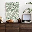 Plakat Wieloczęściowy Zielone Rośliny Na Beżowym Tle Botaniczny Wzór Rama Aluminiowa Kolor Czarny