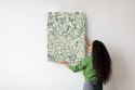Plakat Wieloczęściowy Zielone Rośliny Na Beżowym Tle Botaniczny Wzór Rama Aluminiowa Kolor Czarny