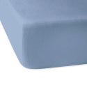 Prześcieradło satyna bawełniana z gumką niebieski 009/90x200 Prześcieradło satyna bawełniana z gumką niebieski 009/90x200