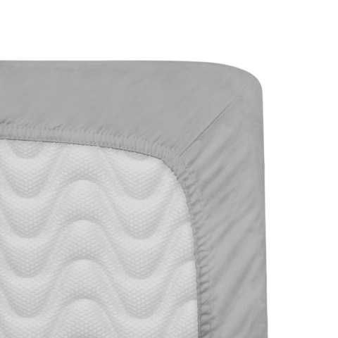 Prześcieradło satyna bawełniana z gumką popiel 024/200x220 Prześcieradło satyna bawełniana z gumką popiel 024/200x220