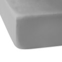 Prześcieradło satyna bawełniana z gumką popiel 024/200x220 Prześcieradło satyna bawełniana z gumką popiel 024/200x220
