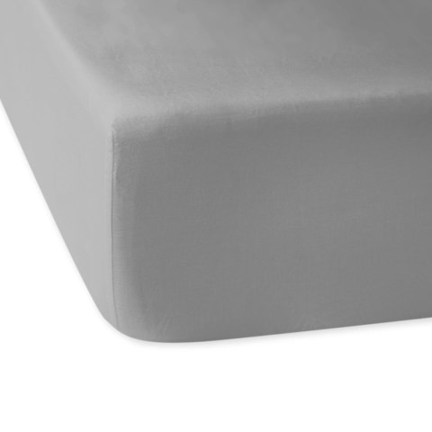 Prześcieradło satyna bawełniana z gumką popiel 024/200x220 Prześcieradło satyna bawełniana z gumką popiel 024/200x220