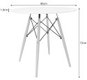 Stół TODI Okrągły 80cm - czarny / czarne nogi Stół TODI Okrągły 80cm - czarny / czarne nogi