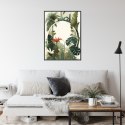 Plakat Wieloczęściowy W Stylu Vintage Tropikalne Rośliny Rama Aluminiowa Kolor Czarny