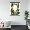 Plakat Wieloczęściowy W Stylu Vintage Tropikalne Rośliny Rama Aluminiowa Kolor Czarny